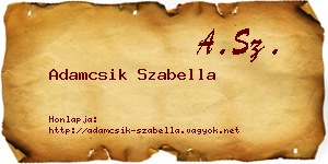 Adamcsik Szabella névjegykártya